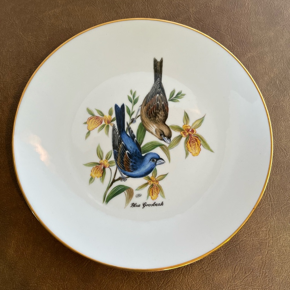 Vintage Set of Six Bareuther Waldsassen Porcelain Plates Featuring Birds - Picture 6 of 10